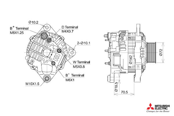 alternátor SCANIA 24V/100A - řemenice 8 drážek A004TR5191