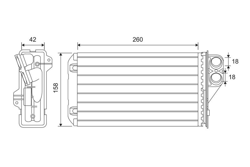 VALEO Kachelradiateur, interieurverwarming 811634