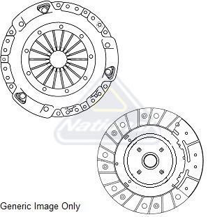 Комплект зчеплення, кільк. зубц. 14, 228мм, Vectra C/Astra G/H 2.0DTI/2.2 i 99- (228mm), National CK9827