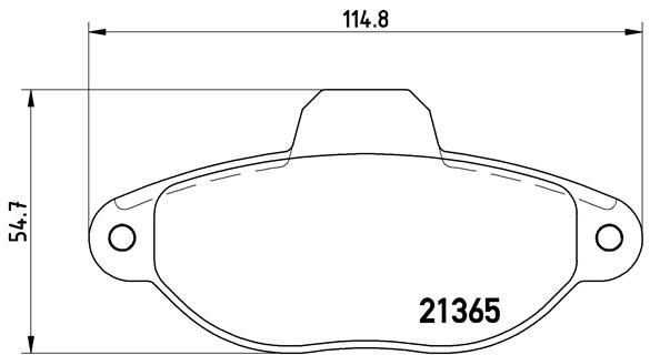 Комплект гальмівних накладок, дискове гальмо, Brembo P23054