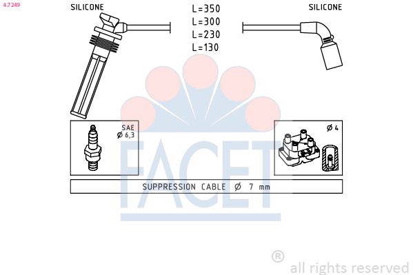 FACET Bougiekabelset 4.7249