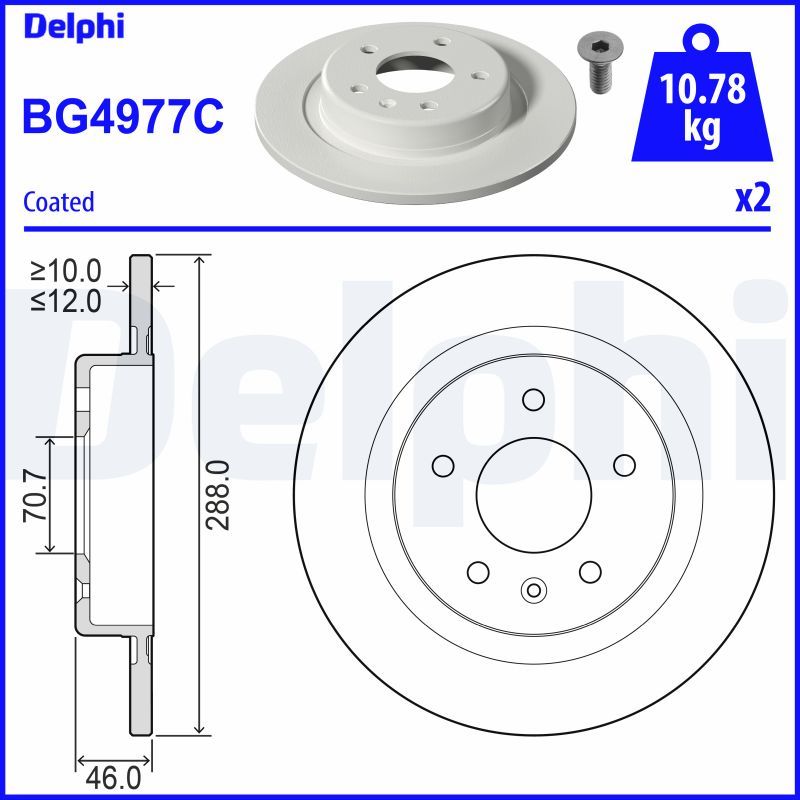 Delphi Brake Disc BG4977C