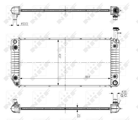 NRF 56093 Radiator, engine cooling