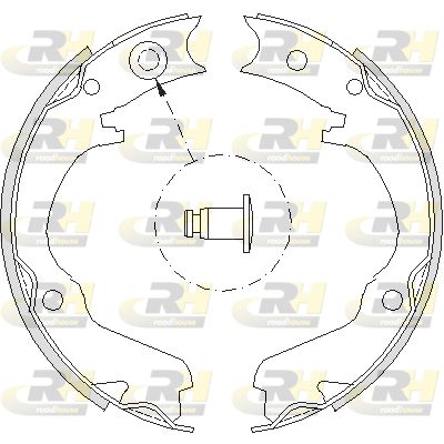 Комплект гальмівних колодок, стоянкове гальмо, Roadhouse 473400