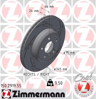 Гальмівний диск, Zimmermann 150.2919.55