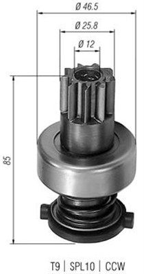 Мала шестірня, стартер, Magneti Marelli 940113020124