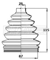 First Line FCB6138 Bellow, drive shaft