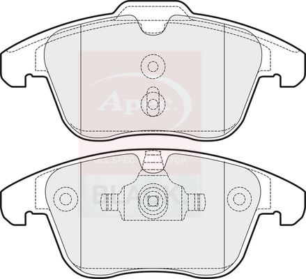 APEC Brake Pad Set, disc brake PAD1503B