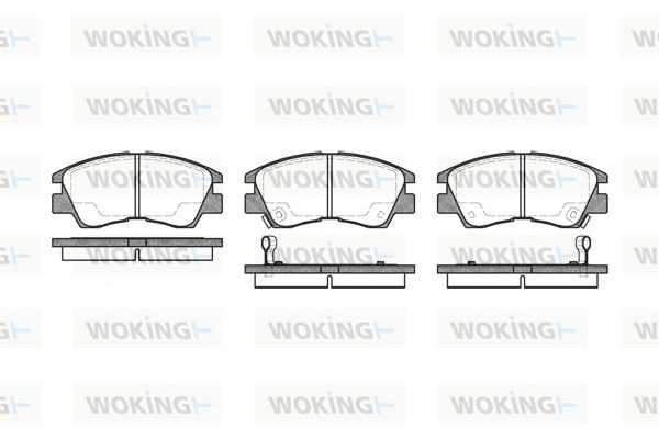 Комплект гальмівних накладок, дискове гальмо, Woking P3753.02