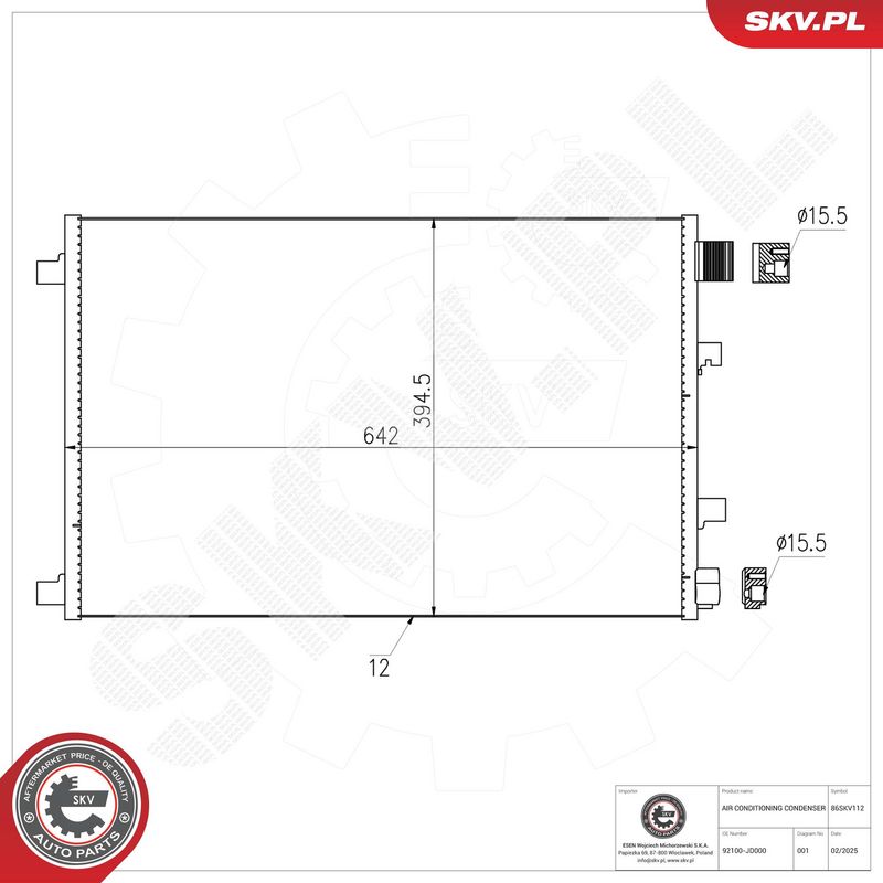 Kondensaator, kliimaseade, ESEN SKV 86SKV112