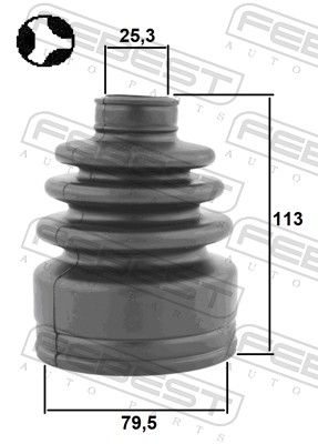 FEBEST 0315-YF6RHT Bellow Kit, drive shaft