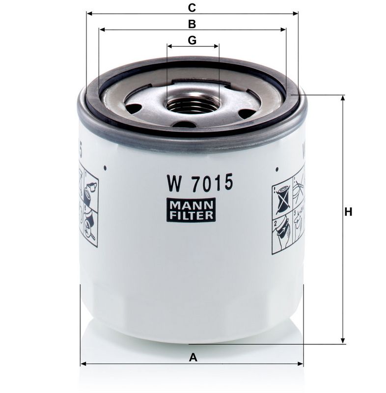 Õlifilter, MANN-FILTER W 7015
