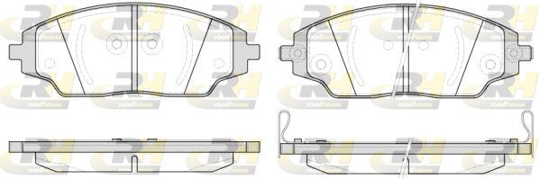 Комплект гальмівних накладок, дискове гальмо, Roadhouse 21537.02