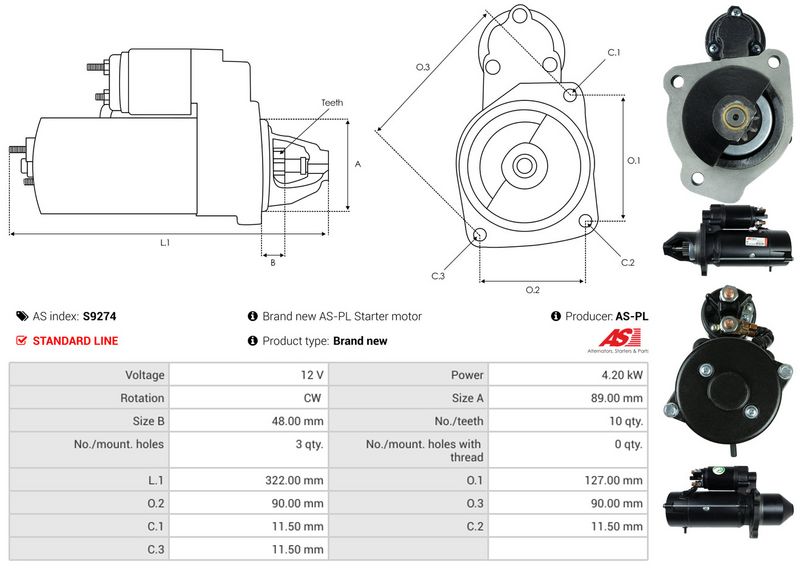 AS-PL S9274 Starter