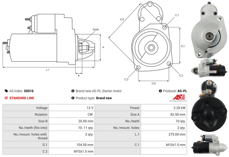 Starter, AS-PL S0016