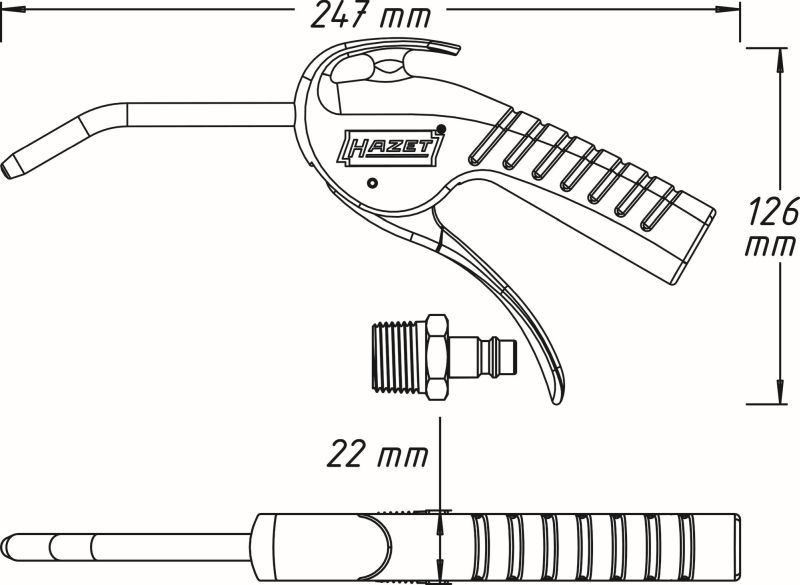 HAZET 9040P-1 Compressed-air Gun