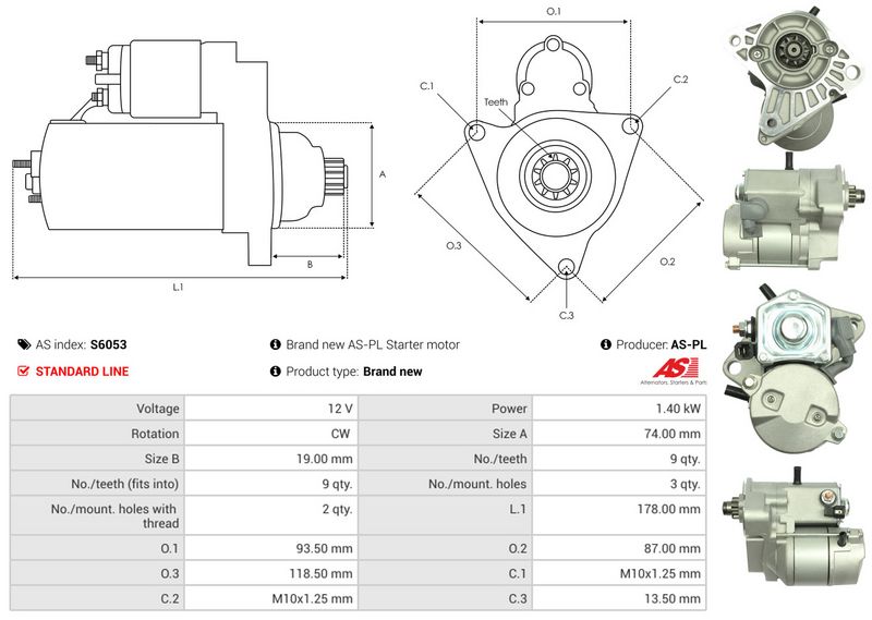 AS-PL S6053 Starter