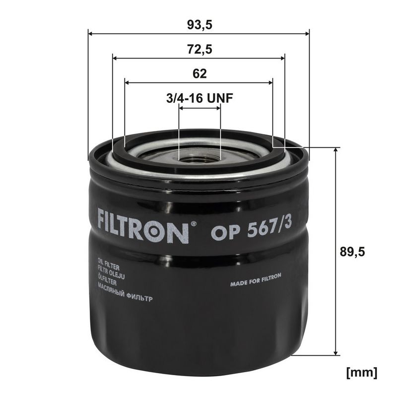 Õlifilter, FILTRON OP 567, 3