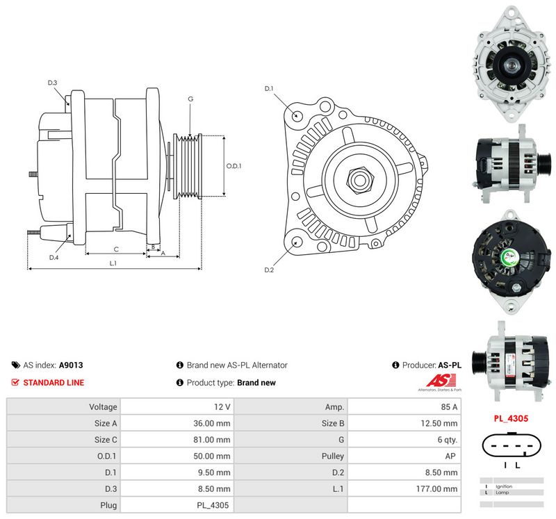 Generaator, AS-PL A9013