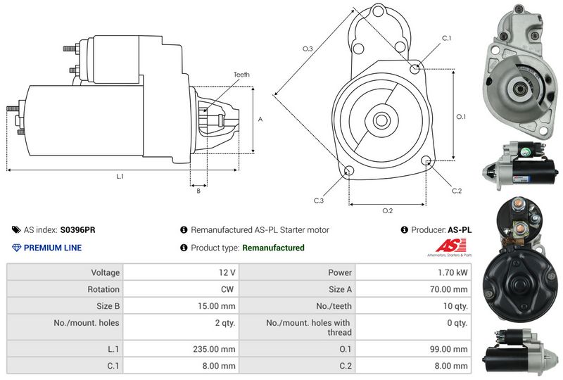 AS-PL S0396PR Starter