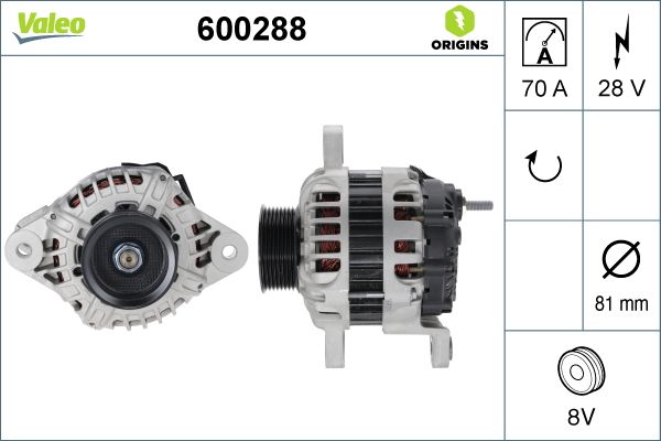 Γεννήτρια  VALEO ORIGINS NEW O.E. TECHNOLOGY