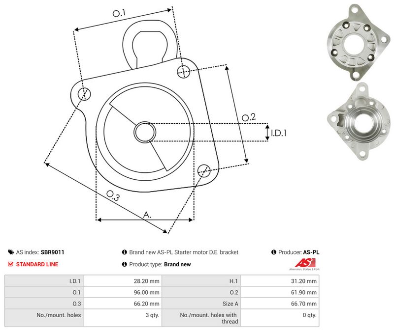 AS-PL SBR9011 Starter Lid, carburettor