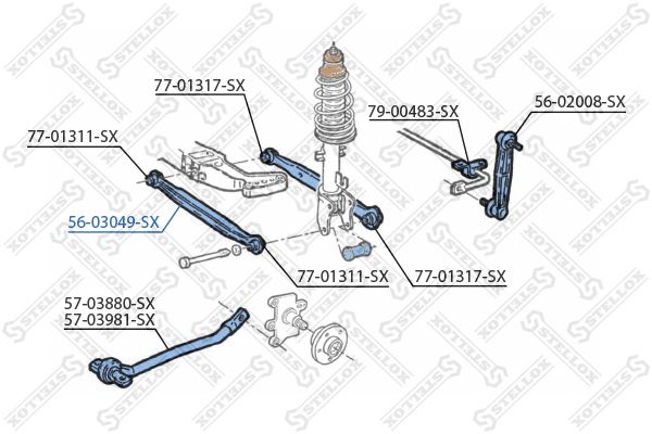 STELLOX 56-03049-SX Rod/Strut, wheel suspension