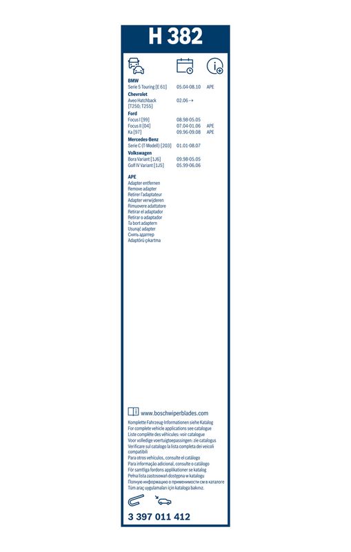 BOSCH 3 397 011 412 Wiper Blade