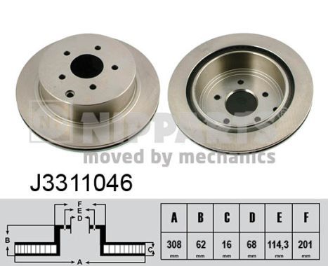 Гальмівний диск, Nipparts J3311046