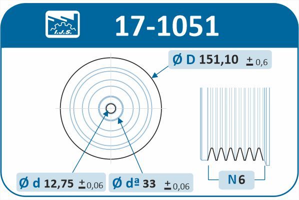 Шків, колінчатий вал, Ijs 17-1051