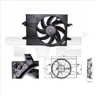 TYC ventilátor, motorhűtés 810-0025