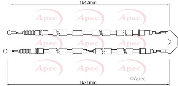 APEC Cable Pull, parking brake CAB1459