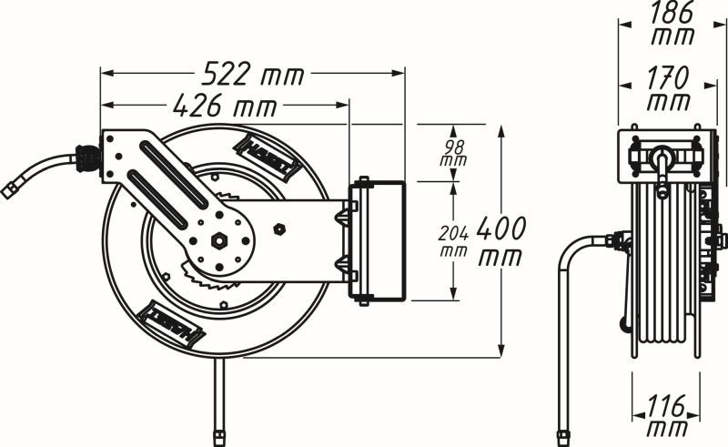 HAZET 9040OS-10 Hose Reel