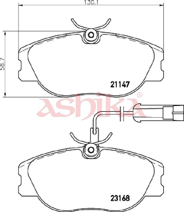 ASHIKA 50-00-0242 Brake Pad Set, disc brake