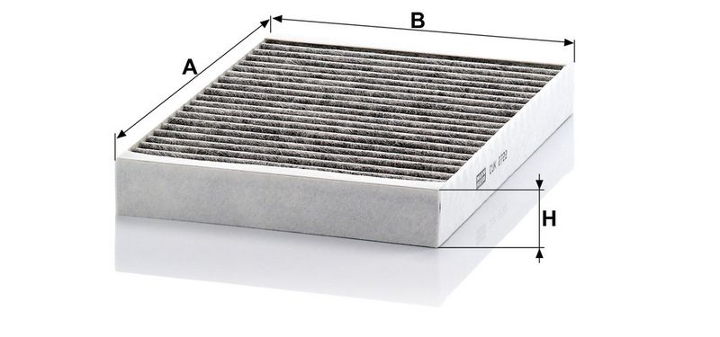 Filter, salongiõhk, MANN-FILTER CUK 2722-2