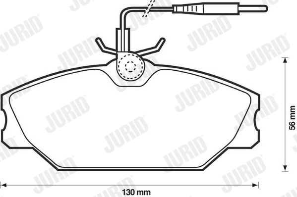 JURID RENAULT Тормозние колодки передній 25 84-,Laguna I,Megane,Safrane I,II,Scenic 92-