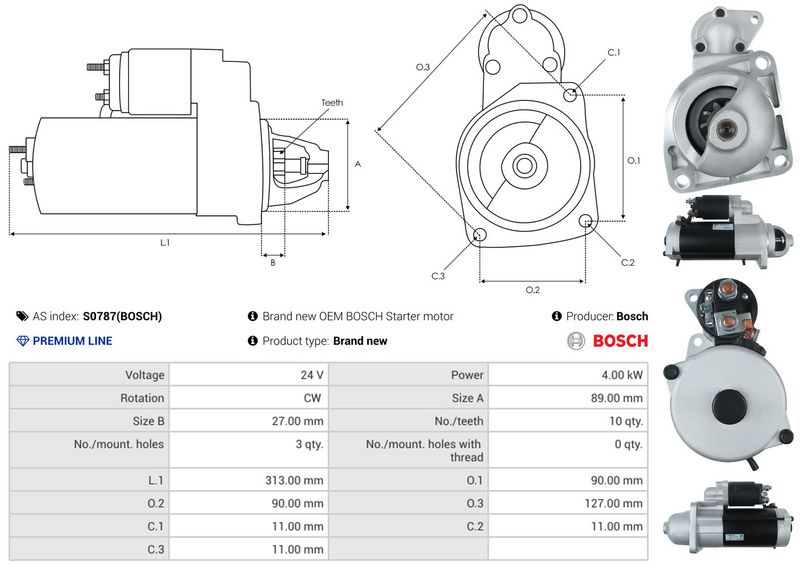 AS-PL S0787(BOSCH) Starter