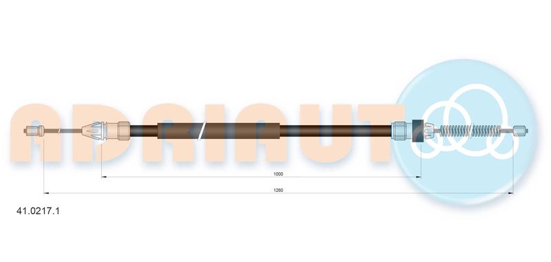Тросовий привод, стоянкове гальмо, Adriauto 41.0217.1