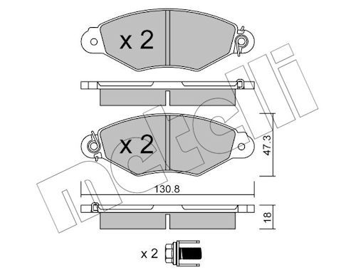 Plaquettes+de+frein+à+disque METELLI 22-0253-0