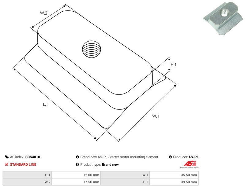 AS-PL SRS4010 Repair Kit, starter