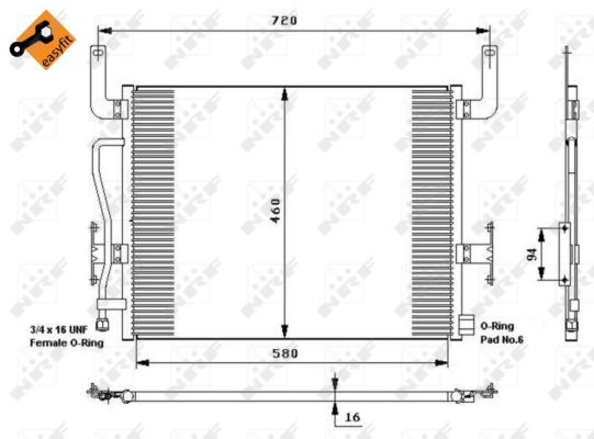 NRF 35655 Condenser, air conditioning