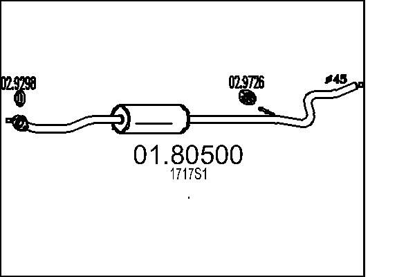 Проміжний глушник, Mts 01.80500