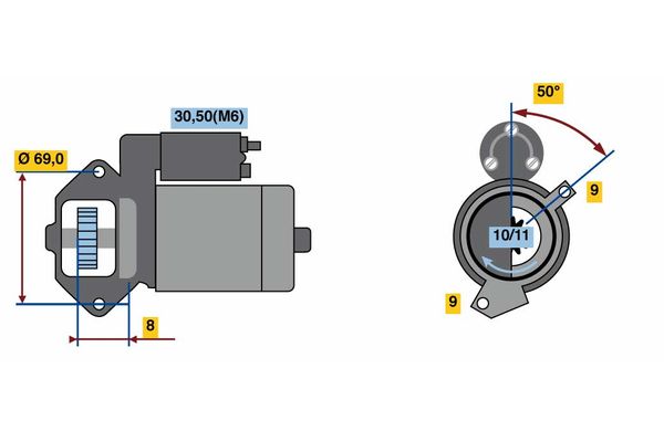 BOSCH 0 986 022 670 Starter