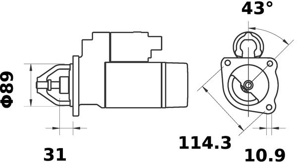 Product Image - Startmotor / starter - MS183 - MAHLE