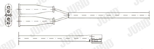 JURID figyelmezető kontaktus, fékbetétkopás 581315