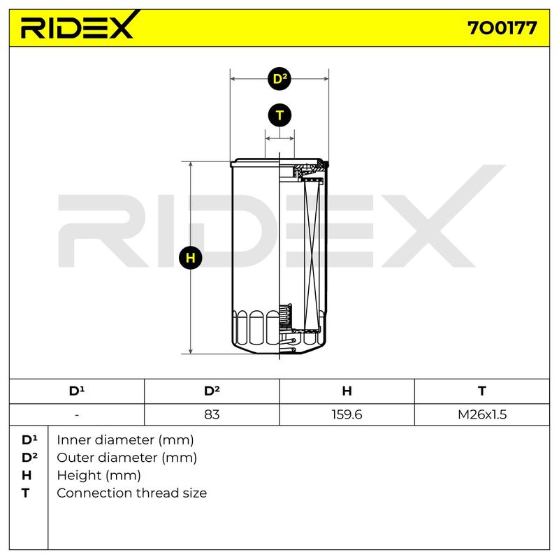 маслен филтър RIDEX