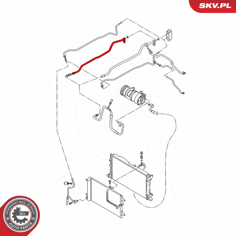ESEN SKV 43SKV500 High-pressure Line, air conditioning