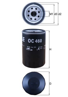 MAHLE Filtre à huile OC 460