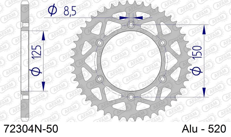Roata dintata AFAM 72304N-50