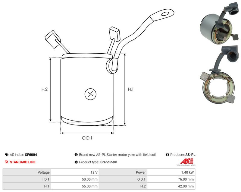 Mähis, starter, AS-PL SF6004